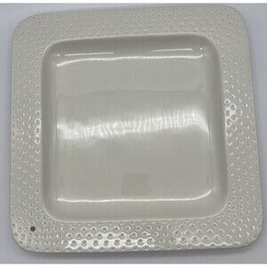 Nora Fleming White Swiss Dot K3 12 X 12 Retired Square Dish, Platter, Plate ￼